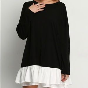 long sleeve black dress